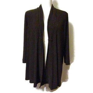 Citiknits Open Cardigan Jacket Brown 3/4Sleeve EUC